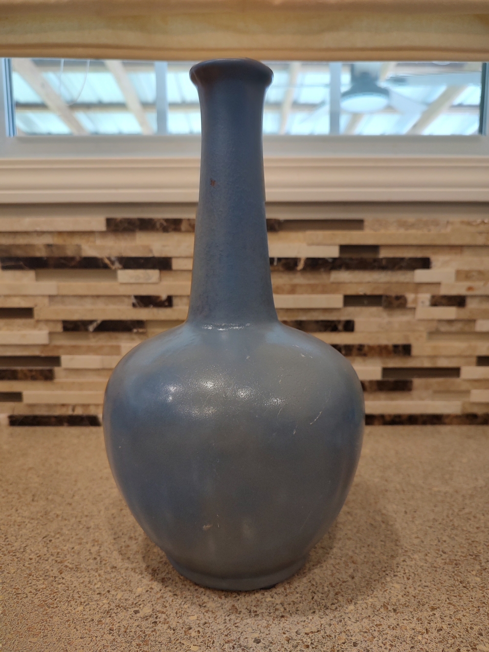 VINTAGE Pottery Vase 10' Tall